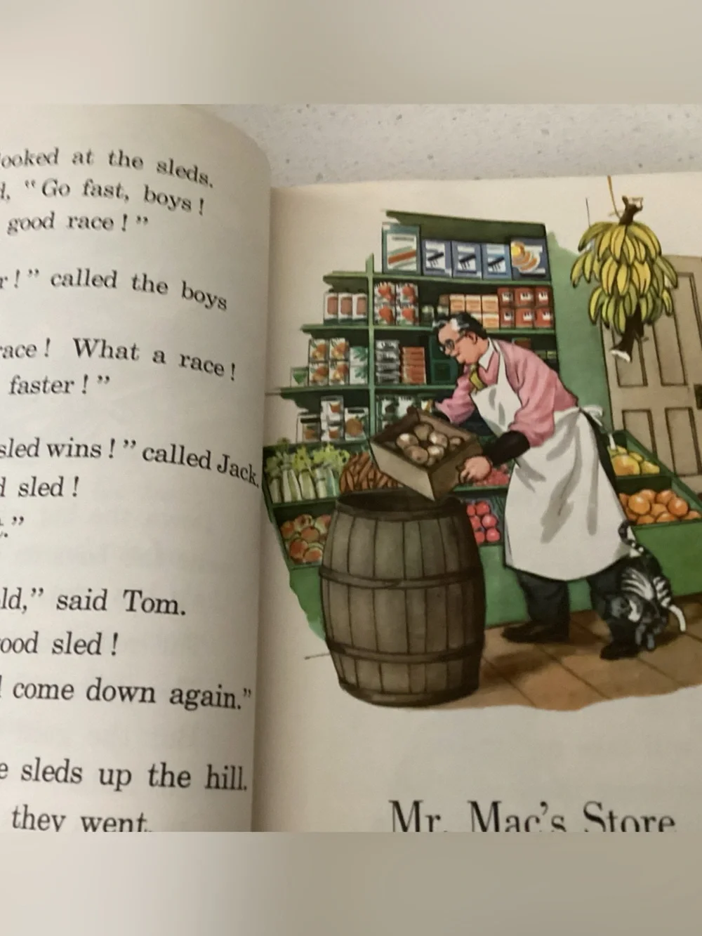 Vtg. Children’s book titled On Cherry Street, a school textbook first published